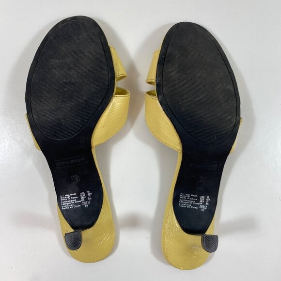 Womens Lower East Side Yellow Bow Slip-On Sandal Heels 2.5" Heel Spring Size 10 - Picture 7 of 11